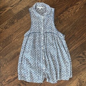 printed sleeveless blouse